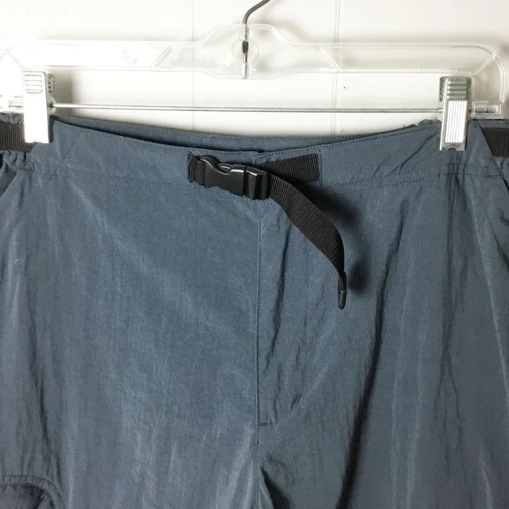 REI Men's Cargo Convertible Pants Belted Nylon Hiking Trail Gray Size L Gray